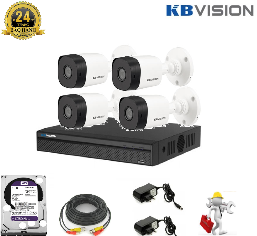 Trọn Bộ 4 Camera 2.0 KBVISION KX-2011S4