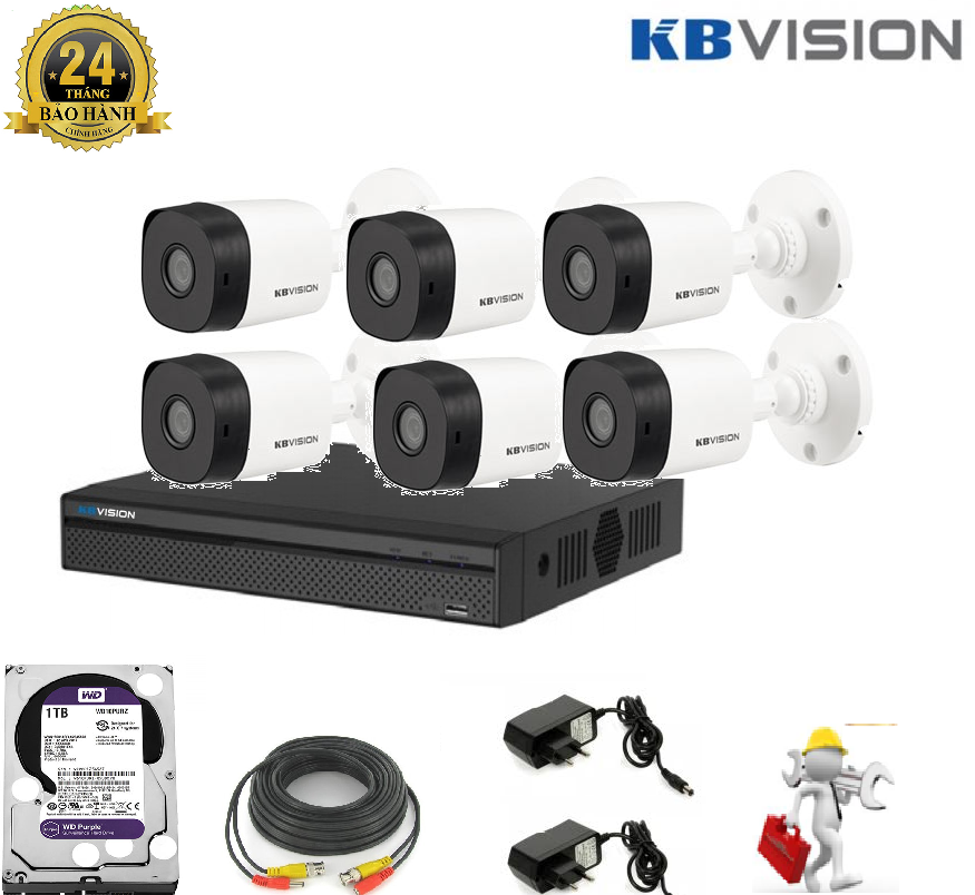 Trọn Bộ 6 Camera 2.0 KBVISION KX-2011S4