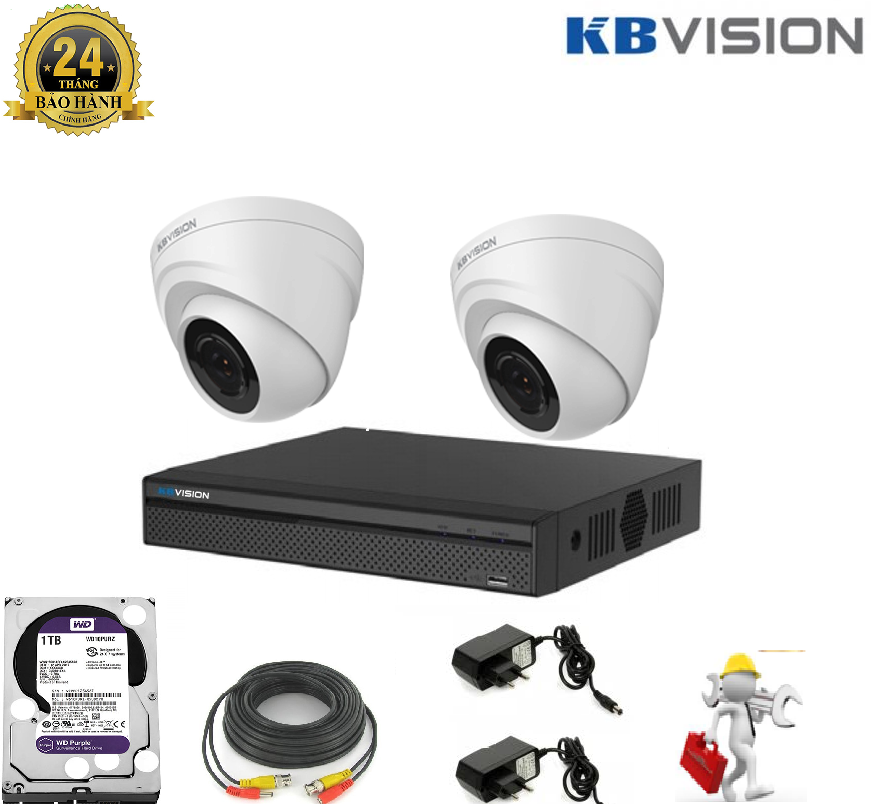 Trọn Bộ 2 Camera KBVISION 2.0 KX-2012C4