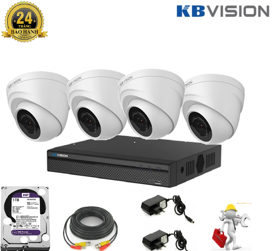 Trọn Bộ 4 Camera 2.0 KBVISION KX-2012C4