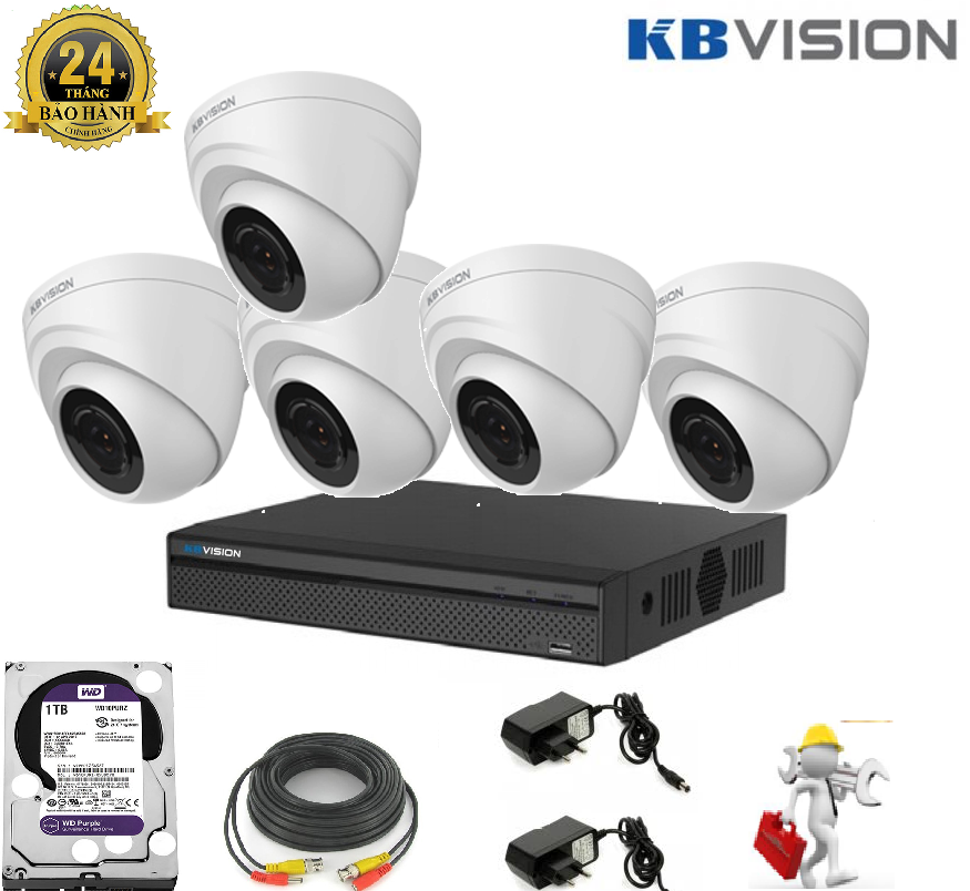 Trọn Bộ 5 Camera 2.0 KBVISION KX-2012C4