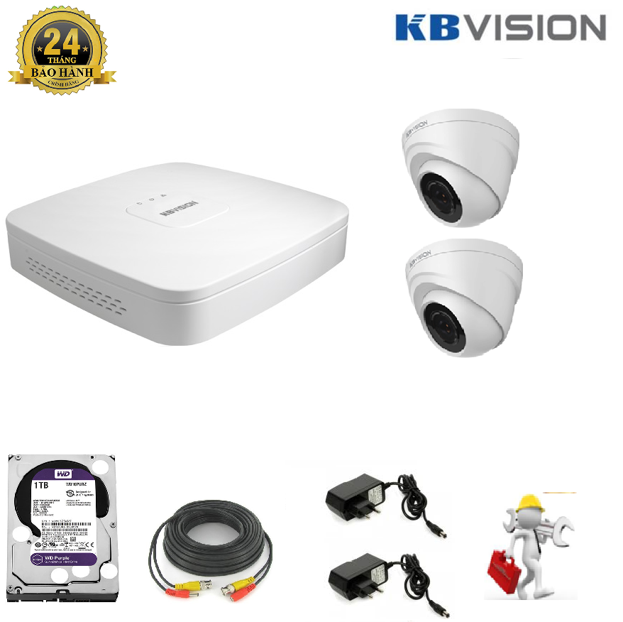 Trọn Bộ 2 Camera KBVISION 1.0 KX-1004C4