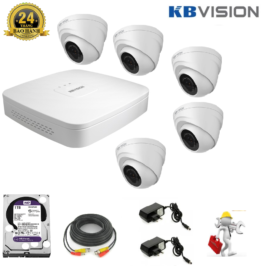 Trọn Bộ 5 Camera 1.0 KBVISION KX-1004C4