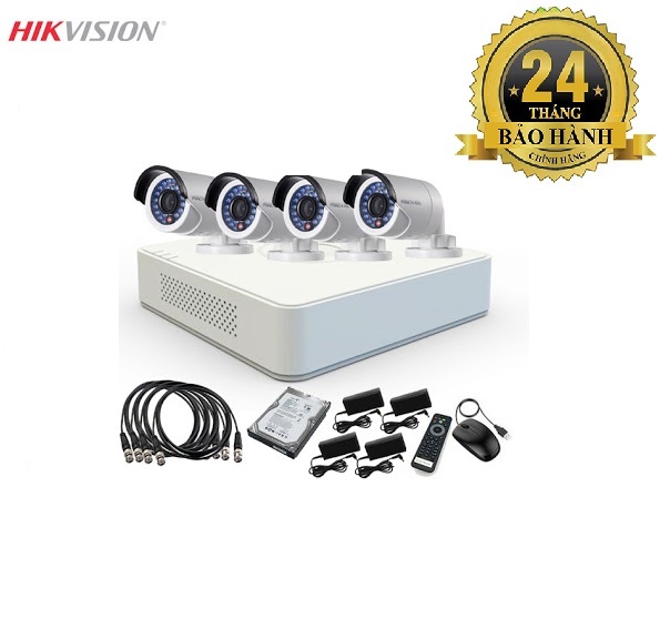 Trọn Bô 4 Camera 2.0 Hivision DS-2CE16B2-IPF