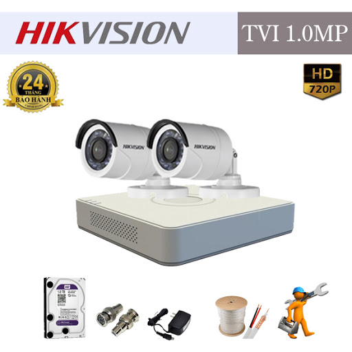 Trọn Bộ 2 Camera 1.0 Hikvision DS-2CE16C0T-IRP/IR