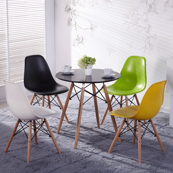 Bộ bàn ghế Eames _bàn tròn D60 +4 ghế ( CA-CT001 )