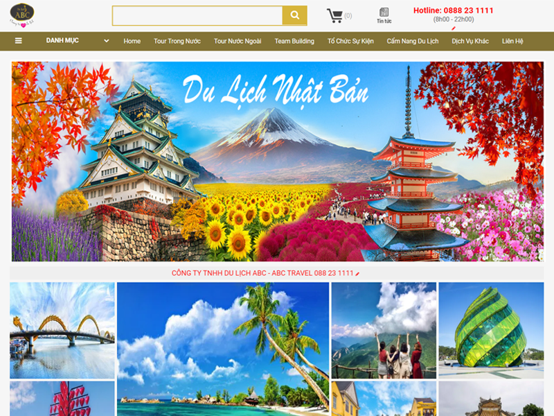 Thiết kế web du lịch chuẩn seo