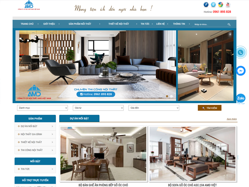 Thiết kế web nội thất chuẩn seo