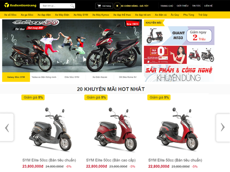 Thiết kế web xe máy chuẩn seo