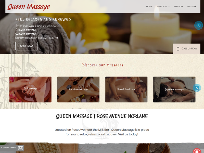 Thiết kế web massage giá rẻ