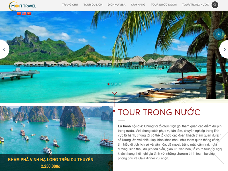 Thiết kế web du lịch giá rẻ