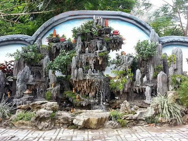 Đắp hòn non bộ