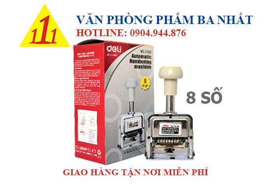 MỘC DẤU 8 SỐ DELI TỰ ĐỘNG